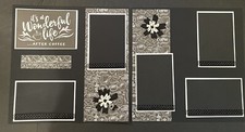 12X12 COFFEE IT'S A WONDERFUL LIFE COFFEE PREMADE SCRAPBOOK PAGES- TONYA 4440