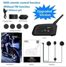 EJEAS V6 Pro Motorcycle Helmet Bluetooth 5.1 technology Headset Intercom