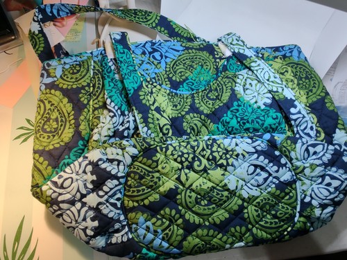 Vera Bradley's GLENNA SATCHEL Handbag in CARIBBEAN SEA Pattern, Purse, NWT - Picture 2 of 6