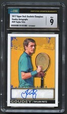 Taylor Fritz #G9 signed Upper Deck 2017 Goodwin Champions Trading Card CSG 9