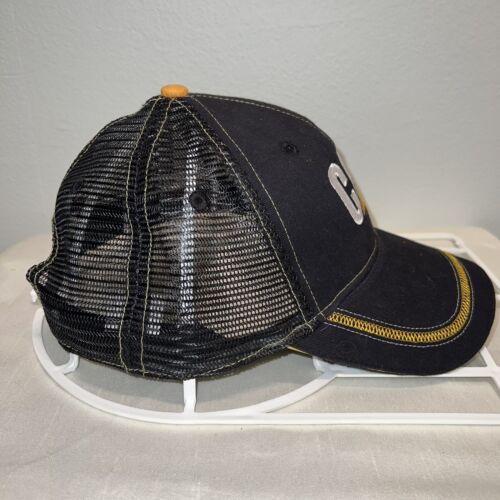 Caterpillar CAT Snap Back Ball Cap Trucker Work Hat Black New with Tags - Picture 3 of 7