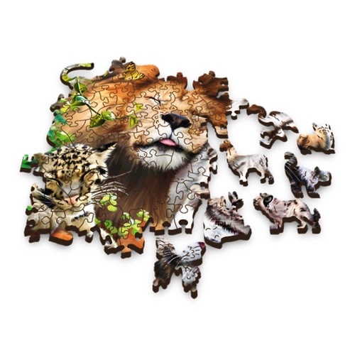 Rompecabezas de madera Trefl Wood Craft 501 piezas - Gatos salvajes en la selva - Imagen 11 de 11
