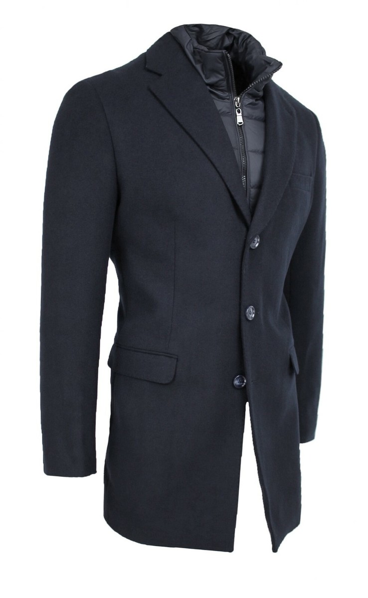 Cappotto Uomo Evoga Invernale - Soprabito Doppiopetto Slim Fit, Trench Elegante, Made In Italy - Foto 8