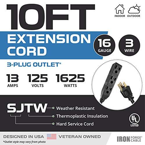 IRON FORGE CABLE 3 Outlet Power Strip  Assorted Sizes , Styles , Colors 