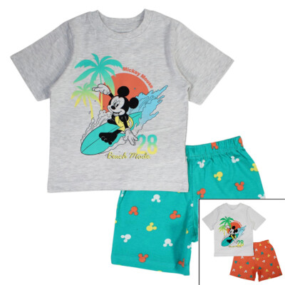 2 Teiler Unisex Mickey Mouse, Gr.92-128, 2 Farben, Sommer 26, Neu