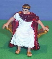 TOY SOLDIERS TIN ROMAN EMPEROR JULIUS CAESAR SEATED 54 MM