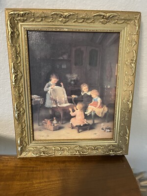 Andre Henri D , The Happy Family In Gilded ,Britts Prints Handcrafted in Stowe,