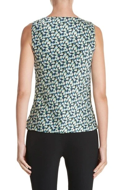 Blusa para mujer Jason Wu floral de seda azul claro talla 2 nueva con etiquetas precio de venta sugerido por el fabricante 995 USD Foto 2 de 4
