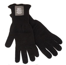 AUTHENTC US Military GLOVE LINER INSERTS ACRYLIC MADE IN USA Black LARGE / 4 EXC