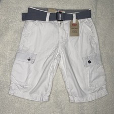 Levis Boys Cargo Shorts Youth White Size 12 Waist 26 NEW