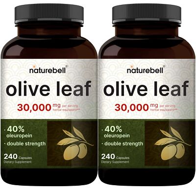 	2 Pack Olive Leaf Extract 750mg Per Serving Maximum Strength 20% Oleuropein	