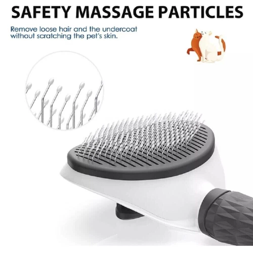 Pets Hair Grooming Massage Deshedding Cleaning Brush & Hair Remover Dog Cat Comb - Picture 9 of 15