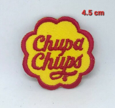 Chupa Chups Patch Bügelbild Aufnähen bestickt Abzeichen Lutscher Lollies Retro Süßigkeiten