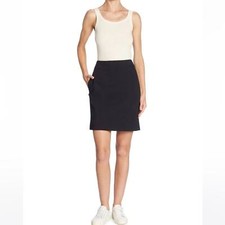 Akris Punto Techno Jersey Hidden Zipper Pocket Best Seller Rear Zip Skirt EUC 10