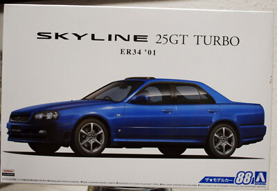 Aoshima 055335 2001 Nissan Skyline ER 34 25 GT Turbo 1:24 JDM