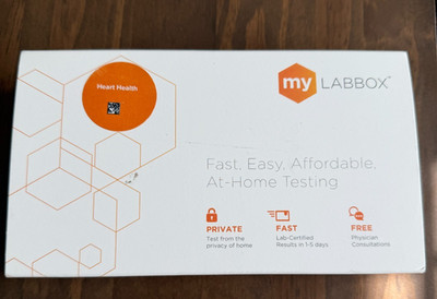 myLAB Box at Home Heart Health Test Cholesterol Level Test CLIA Lab NEW