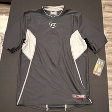 Under Armour HeatGear Baseball Short Sleeve TShirt Black/Gray Size M MSRP $34.99