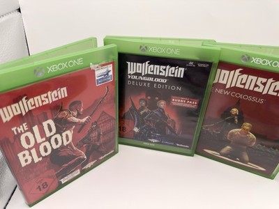 Xbox One Spielesammlung wolfenstein Trilogie Sunset Overdrive Crash bt 