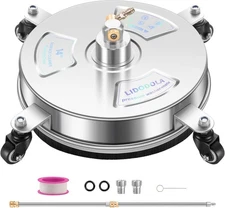 LIDODOLA 14" Pressure Washer Surface Cleaner with 4 Wheels – Stainless Steel