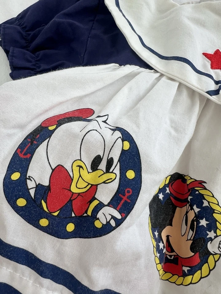 Винтажный Disney Babies Топ Minnie Sailor Морская Тема Размер 0-6 Месяцев - Изображение 4 из 4