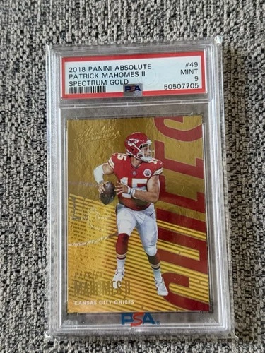 2018 Panini Absolute - Patrick Mahomes II #49 Gold Spectrum