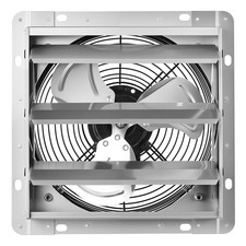 10 Inch Shutter Exhaust Fan - Wall Mounted, 874 CFM, Automatic Louvers, Low Nois