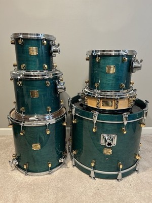 1995 Yamaha Maple Custom 6pc Drum Kit + Full Hardcase Set
