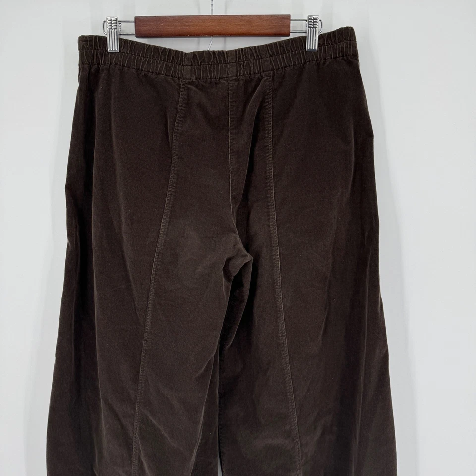 OSKA Women Size 2 Brown Corduroy Cropped Wide Leg Pants Parachute Barrel - Image 2 of 4