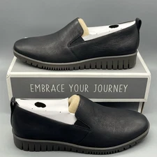 Dansko Linely Burnished Calf Womens EU 37 US 6.5 - 7 Black Leather Slip On Shoes