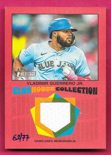 2026 Topps Heritage Clubhouse Collection RED VLADIMIR GUERRERO RELIC #62/77 - Picture 1 of 1