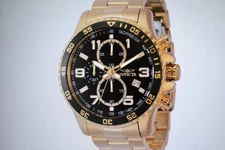 NEW 45mm INVICTA SPECIALTY CHRONOGRAPH GOLD & BLACK 44525 WATCH