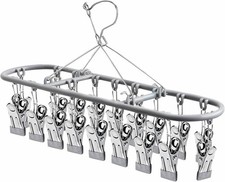 Drying Rack Clothing with 20 ClipsSock Hanger for DryingHanging Clothes Dryer