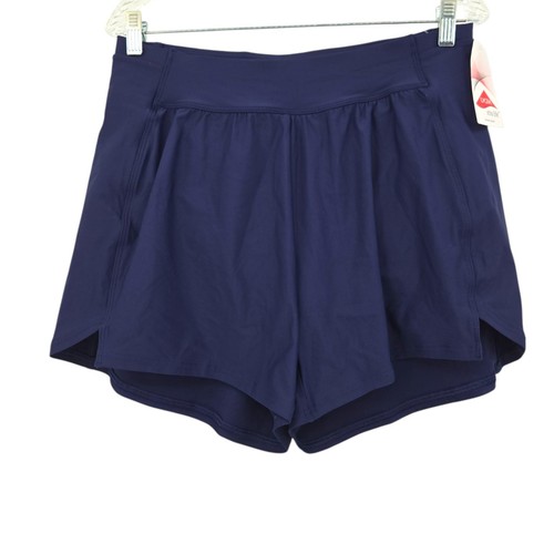 Lands' End Women's Lined Swim Activewear Shorts Blue Medium