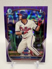 Hao Yu Lee 2023 Bowman Chrome Purple 1st RayWave BCP-52 #/250 Phillies Tigers