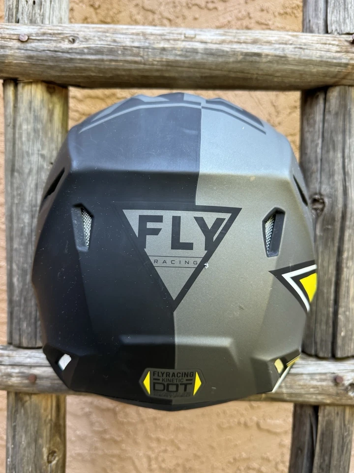 Casco de motocross negro Fly Racing Rockstar para hombre talla L con gafas Thor Foto 3 de 4