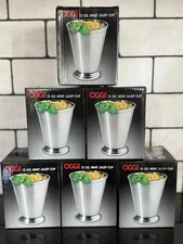 OGGI - Set of 6 - Mint Julep Cup Stainless Steel Kentucky Derby Drink 12oz NIB