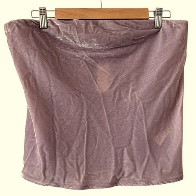 ANTHROPOLOGIE The Tilda Strapless Velvet Top Lavender Size M NEW