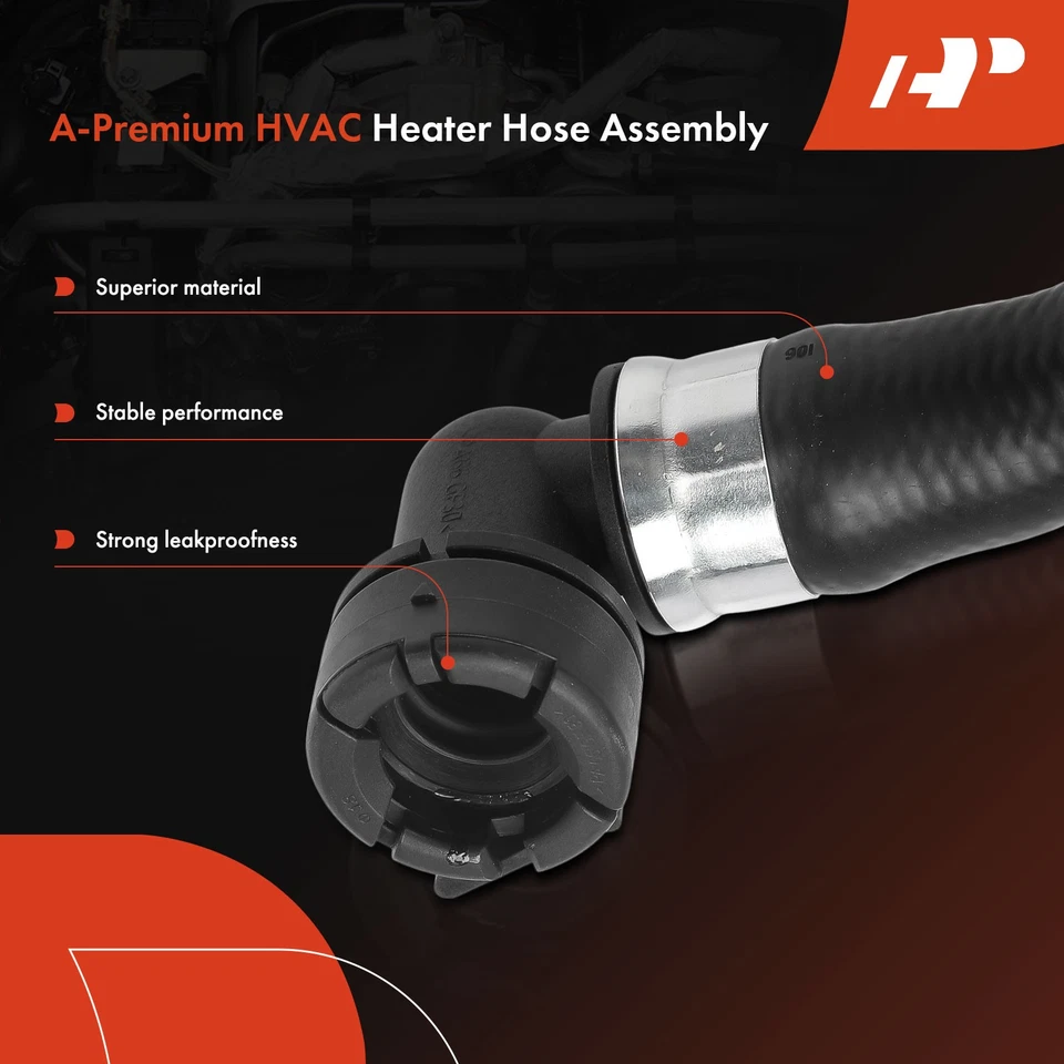 A-Premium Outlet HVAC Heater Hose with Protective Sleeve Attached for Volvo XC90 - Image 3 of 4