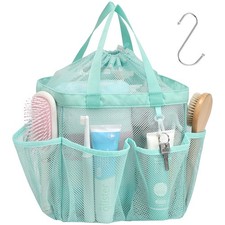 Mesh Shower Caddy Portable with Drawstring - 2-Handle Shower Bag for Dorm