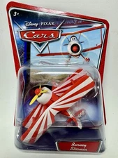 Disney Pixar Cars Barney Stormin Deluxe Red Biplane Die-Cast Plane Toy