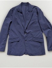 Rag  Bone Navy blue Flecked Nylon Blend Mens Metal 2 Button Stretch Blazer 40