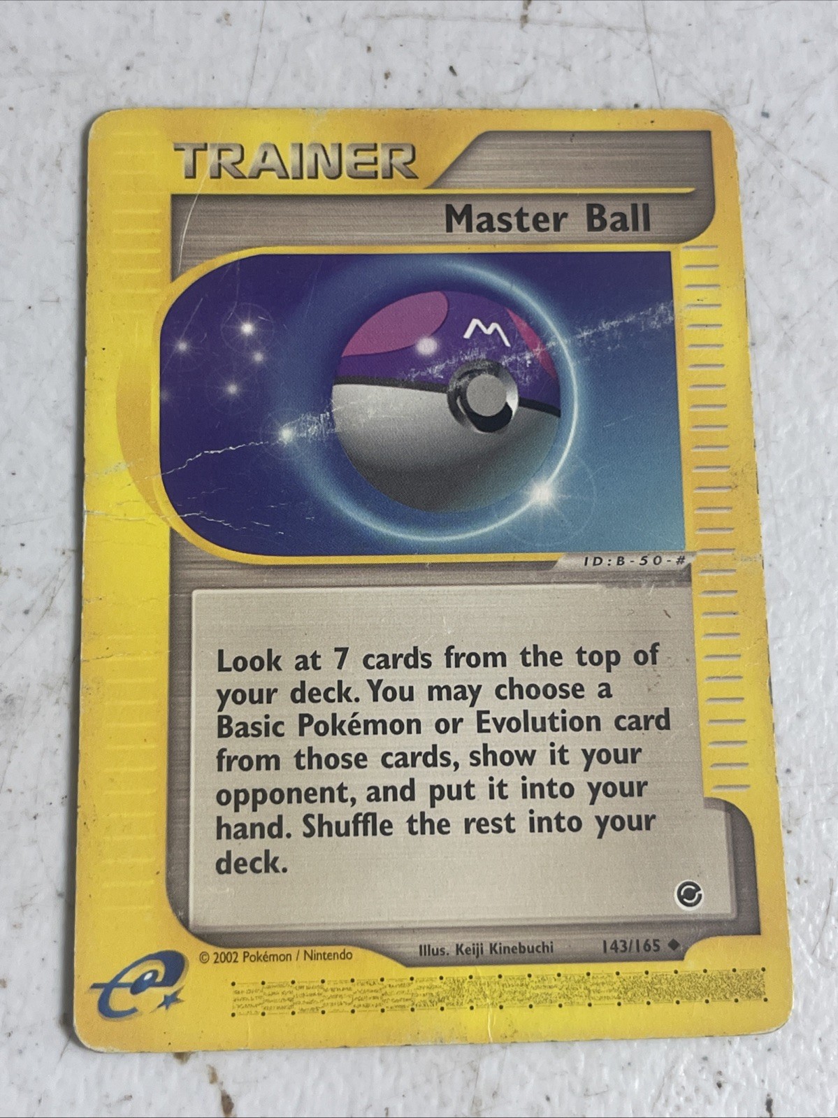 🔥2002 Pokémon E-Series Expedition Master Ball Trainer #143/165