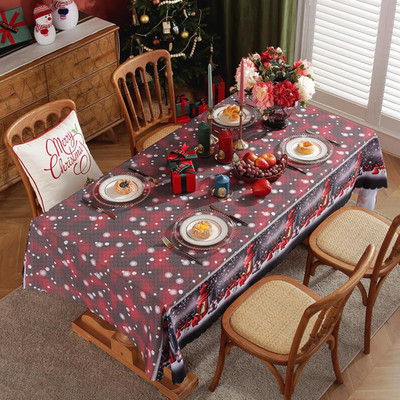Weihnachten Tischdecke, 180 x 150cm Dauerhaft Weihnachtstischdecke für Weihnacht