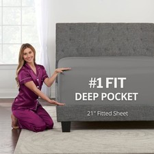 King Fitted Sheet Deep Pocket Extra Deep Pocket Fitted Sheet King Size 18 ...
