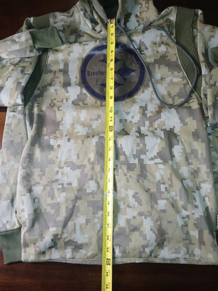 Sudadera con capucha Nike Pittsburgh Steelers Salute to Service para hombre L camuflaje digital en el campo Foto 2 de 4