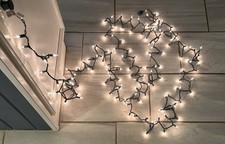 20 Ft White Christmas String Lights Clear Mini Bulbs Green Wire - Tested