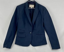 Banana Republic Classic Navy-Blue Long Sleeve Button Front Blazer Jacket Size 8