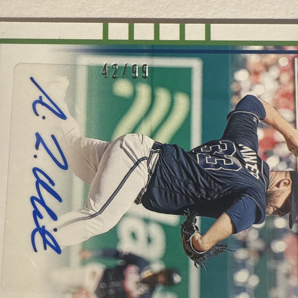 2020 Panini Chronicles - Classics Autographs A.J. Minter #CA-AM Gold /99 (AU) - Image 3 of 4