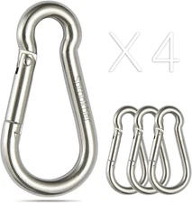 Stainless Steel Carabiner Spring Snap Hook - 304 Stainless Steel Heavy Duty Clip