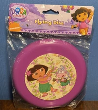 VINTAGE Dora The Explorer Toy Flying Disc - Dora & Boots Hula Dance Nick Jr, NEW